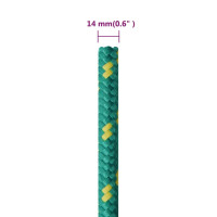 Produktbild för Båtlina grön 14 mm 100 m polypropen