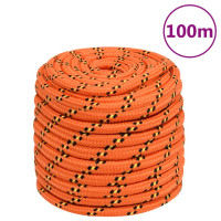 Produktbild för Båtlina orange 16 mm 100 m polypropylen