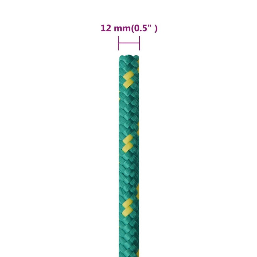 Produktbild för Båtlina grön 12 mm 100 m polypropen