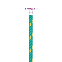 Produktbild för Båtlina grön 8 mm 100 m polypropen