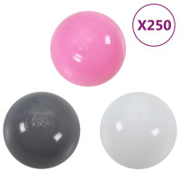 Produktbild för Lektält med 250 bollar rosa 70x112x70 cm