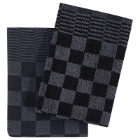 Miniatyr av produktbild för Handduksset 20 st svart och grå bomull