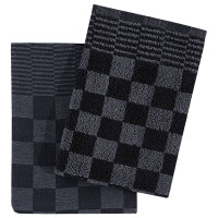 Miniatyr av produktbild för Handduksset 50 st svart och grå bomull