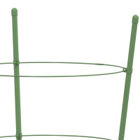 Miniatyr av produktbild för Växtstöd med 3 ringar 5 st grön 60 cm stål