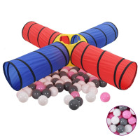 Miniatyr av produktbild för Lektunnel med 250 bollar flerfärgad