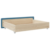 Miniatyr av produktbild för Sänglådor 2 st blå konstruerat trä och sammet