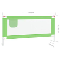 Miniatyr av produktbild för Sängskena för barn grön 190x25 cm tyg