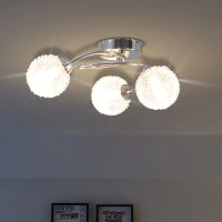 Produktbild för Taklampa med 3 LED-glödlampor G9 120 W