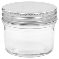 Produktbild för Syltburkar i glas med silvriga lock 96 st 110 ml