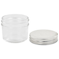 Produktbild för Syltburkar i glas med silvriga lock 96 st 110 ml