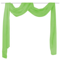 Produktbild för Skir voile draperad gardin 140 x 600 cm Grön