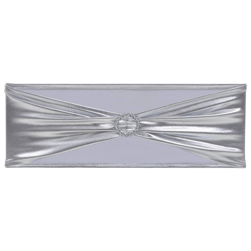 Produktbild för 25 st stolsband stretch diamantspänne silver