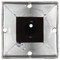 Produktbild för Jordspett 2 st silver 9x9x56 cm galvaniserat stål