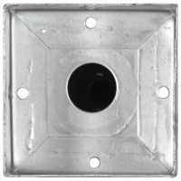 Produktbild för Jordspett 2 st silver 12x12x56 cm galvaniserat stål