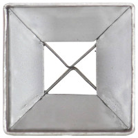 Produktbild för Jordspett 2 st silver 7x7x75 cm galvaniserat stål