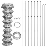 Produktbild för Gunnebostängsel med stolpar galvaniserat stål 15x1,5 m silver