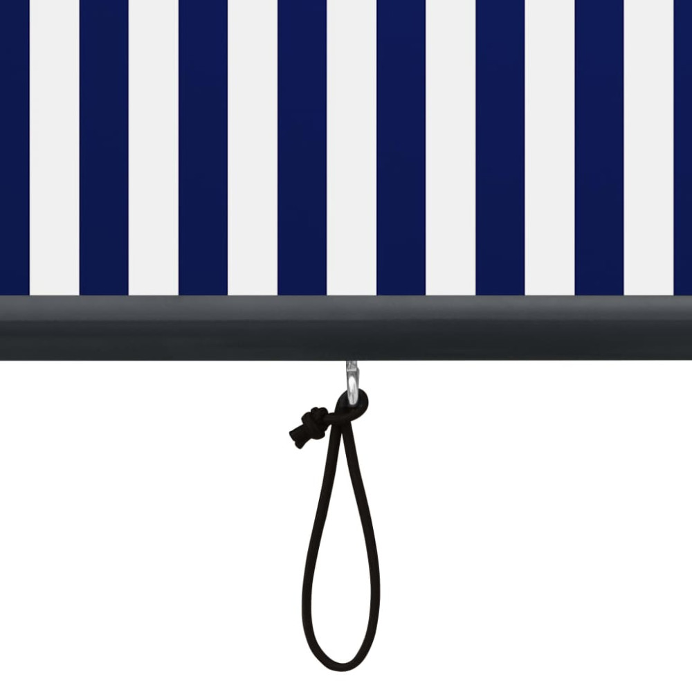 Produktbild för Rullgardin utomhus 140x250 cm blå och vit