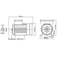 Produktbild för 1-fas elektrisk motor aluminium 2,2kW/3HK 2-polig 2800