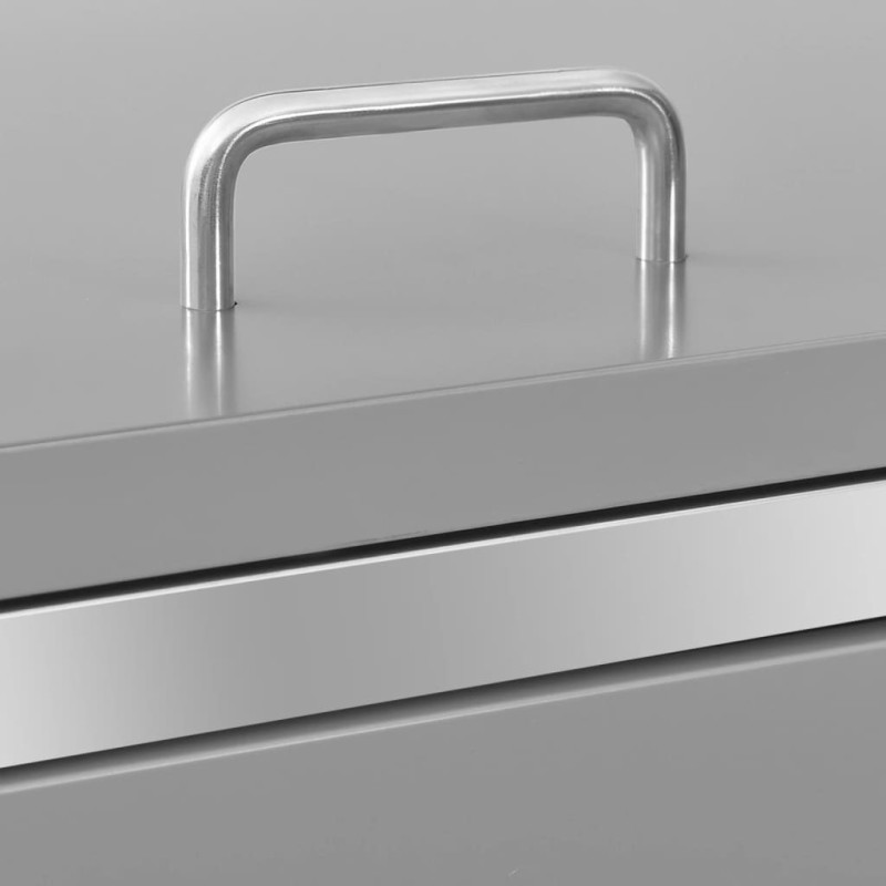 Produktbild för Skjul till tre sopkärl 207x77,5x112,5 cm rostfritt stål