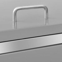 Produktbild för Skjul till två sopkärl 138x77,5x112,5 cm rostfritt stål