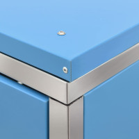 Produktbild för Skjul till fyra sopkärl 276,5x77,5x112,5 cm rostfritt stål