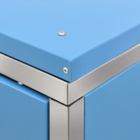 Produktbild för Skjul till två sopkärl 138x77,5x112,5 cm rostfritt stål