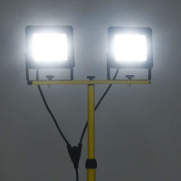 Produktbild för Strålkastare med stativ 2x100 W LED kallvit