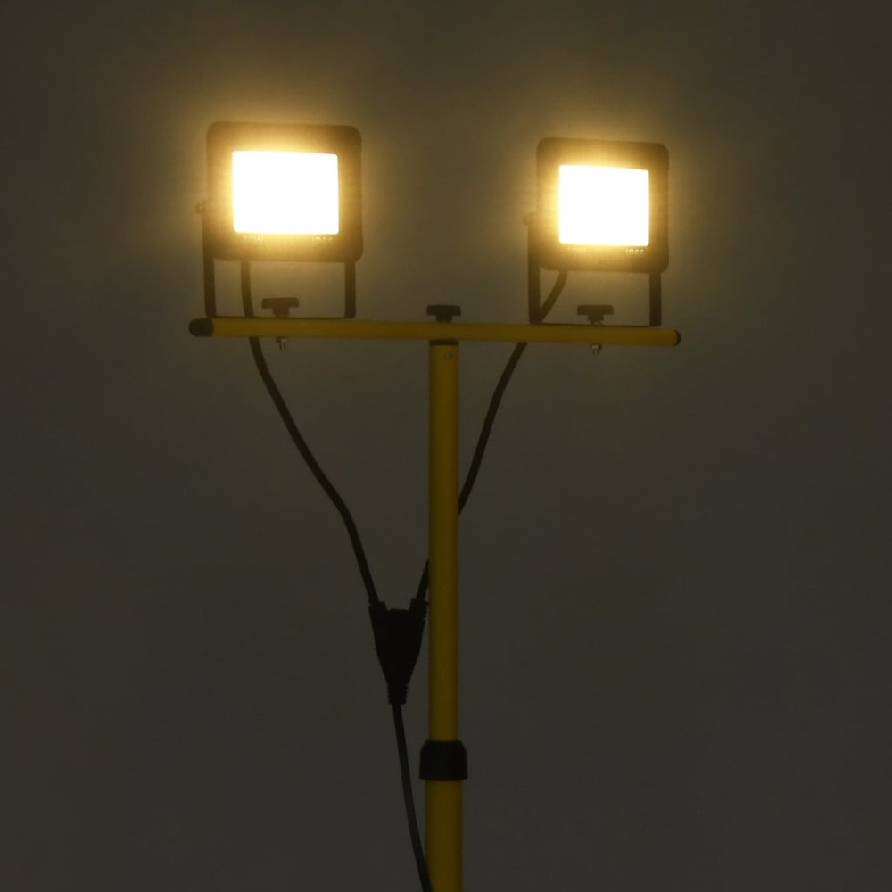 Produktbild för Strålkastare med stativ 2x30 W LED varmvit