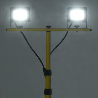 Produktbild för Strålkastare med stativ 2x30 W LED kallvit