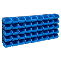 Miniatyr av produktbild för Sortimentlådsats med väggpaneler 48 delar blå och svart
