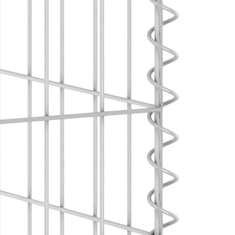 Produktbild för Gabionmur för soptunnor galvaniserat stål 180x100x110 cm