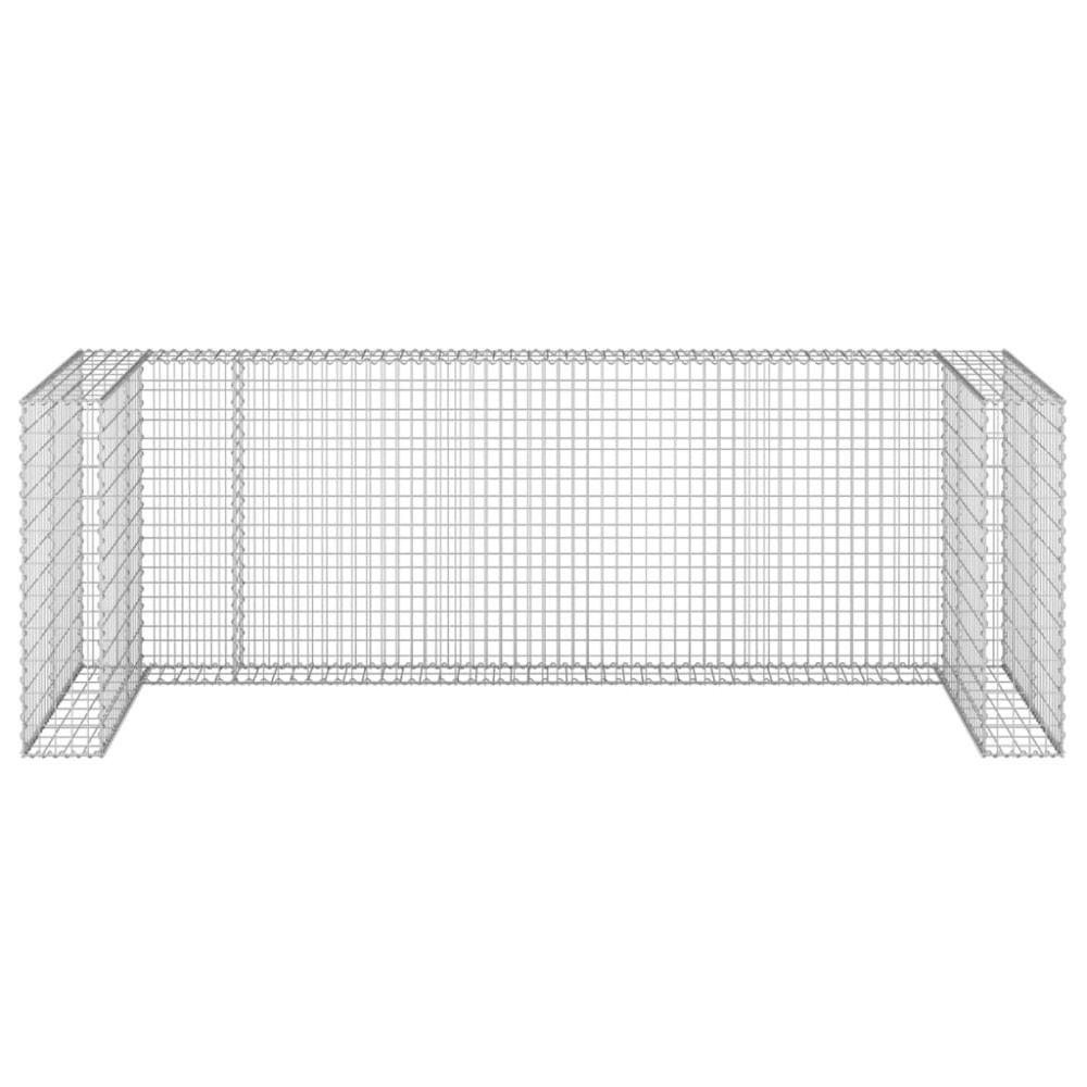 Produktbild för Gabionmur för soptunnor galvaniserat stål 325x100x110 cm