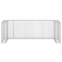 Produktbild för Gabionmur för soptunnor galvaniserat stål 325x100x110 cm