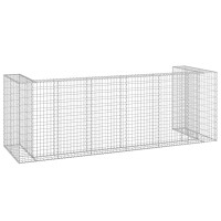 Produktbild för Gabionmur för soptunnor galvaniserat stål 325x100x110 cm