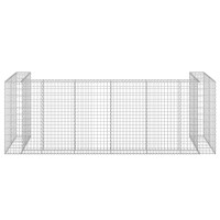 Produktbild för Gabionmur för soptunnor galvaniserat stål 325x100x110 cm