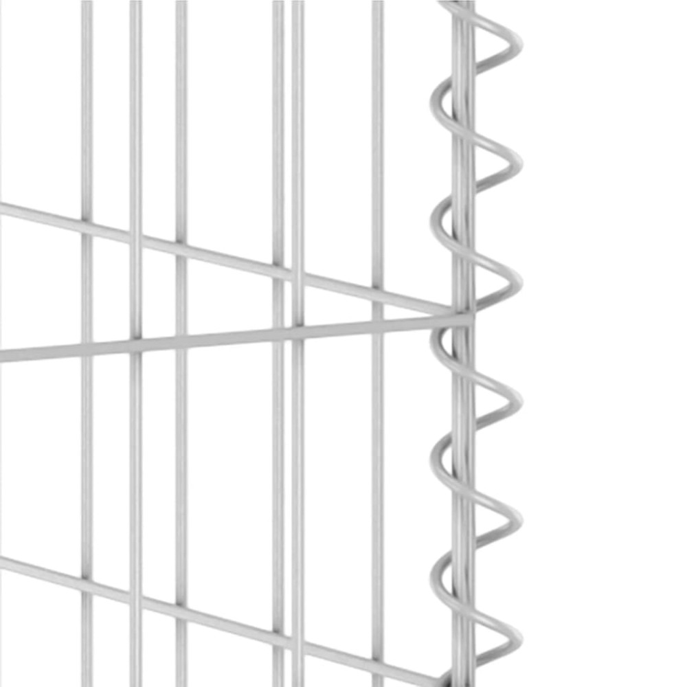 Produktbild för Gabionmur för soptunnor galvaniserat stål 325x100x110 cm