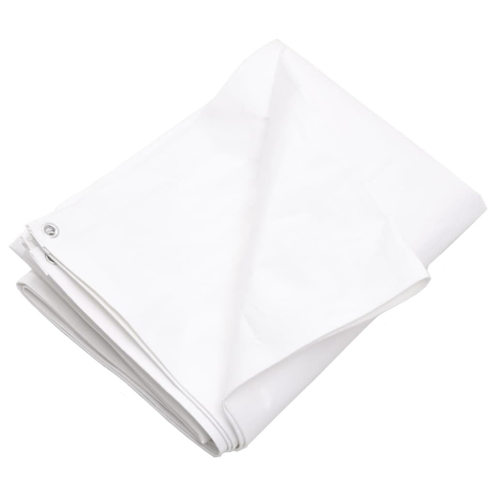 Produktbild för Presenning 260 g/m² 6x10 m vit HDPE