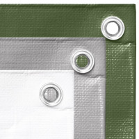 Produktbild för Presenning 260 g/m² 6x10 m vit HDPE
