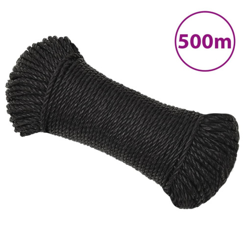 vidaXL Rep svart 3 mm 500 m polypropylen