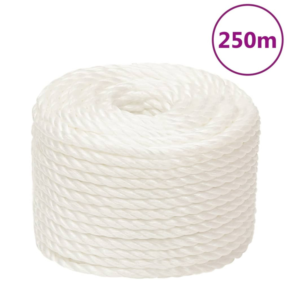 Produktbild för Rep vit 16 mm 250 m polypropylen
