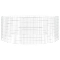 Produktbild för Husdjursbur 12-panel 54x80 cm galvaniserat järn