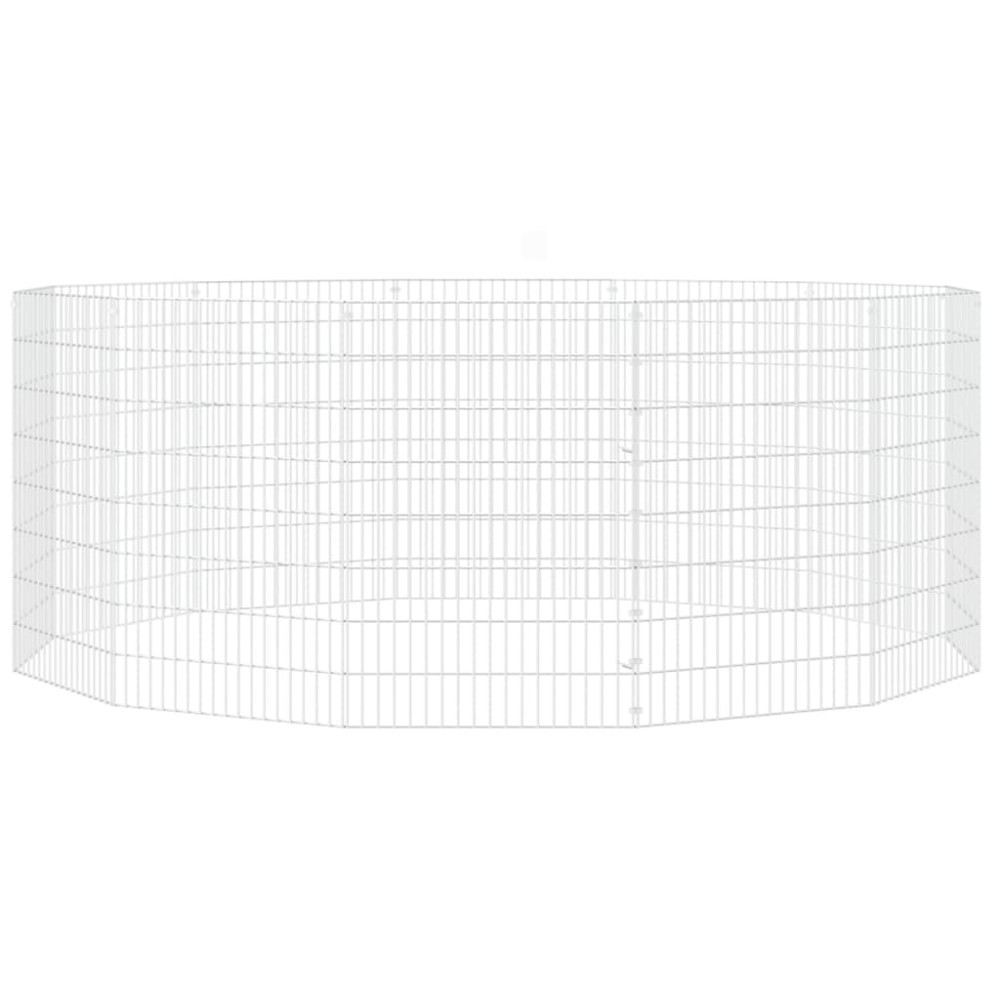 Produktbild för Husdjursbur 12-panel 54x80 cm galvaniserat järn