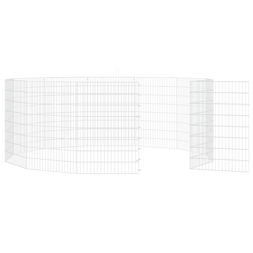 Produktbild för Husdjursbur 12-panel 54x80 cm galvaniserat järn