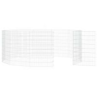 Produktbild för Husdjursbur 12-panel 54x80 cm galvaniserat järn