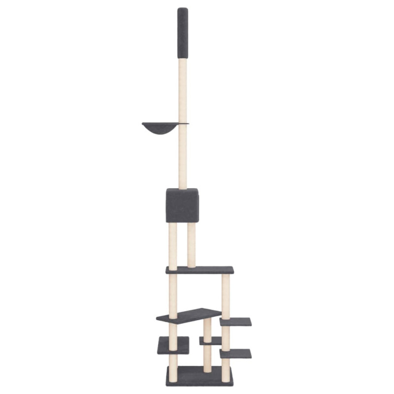 Produktbild för Golv-till-tak klösträd mörkgrå 268,5-294,5 cm
