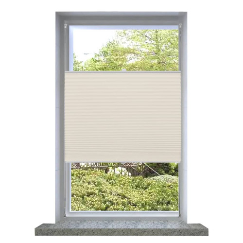vidaXL Plisségardin 100x125 cm creme - Gardiner & Persienner