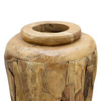 Produktbild för Dekorativ vas 40x100 cm massiv teak