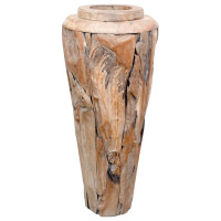 Produktbild för Dekorativ vas 40x100 cm massiv teak