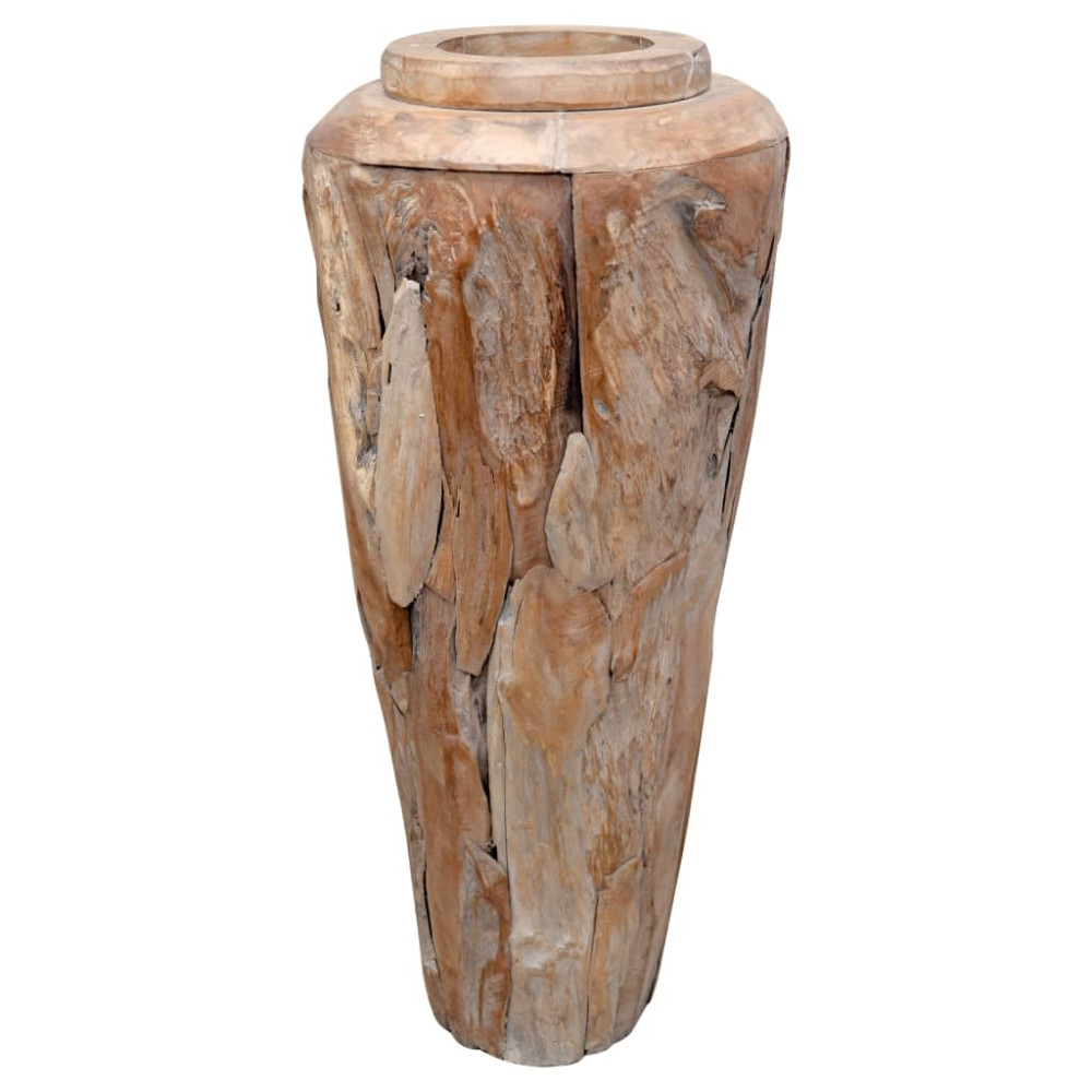Produktbild för Dekorativ vas 40x100 cm massiv teak