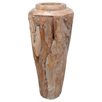 Produktbild för Dekorativ vas 40x100 cm massiv teak